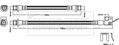 Brake Hose Borg & Beck BBH8200