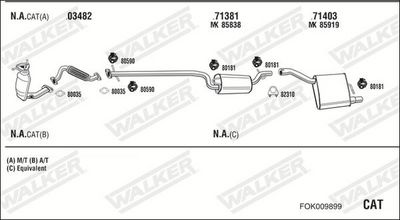 Изпускателна система WALKER FOK009899