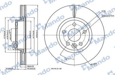 спирачен диск MANDO MBC035025