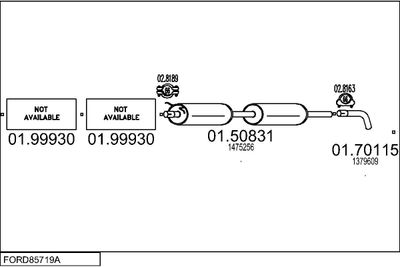 SISTEM DE ESAPAMENT MTS FORD85719A019601