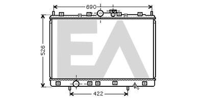 EACLIMA 31R51095 Радиатор охлаждения двигателя EACLIMA для MITSUBISHI SPACE