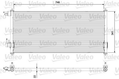 VALEO 814383 Радиатор кондиционера  для FORD TRANSIT (Форд Трансит)