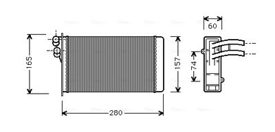 AVA QUALITY COOLING Kachelradiateur, interieurverwarming (AI6141)