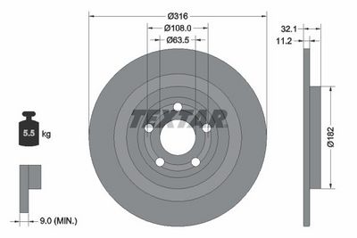 Disque de frein TEXTAR