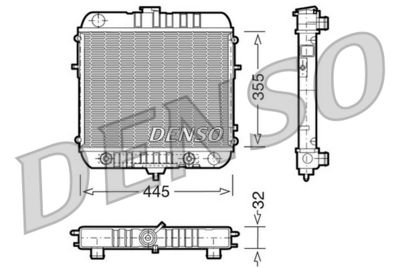 Радиатор, охлаждение двигателя DENSO DRM20073 для OPEL REKORD
