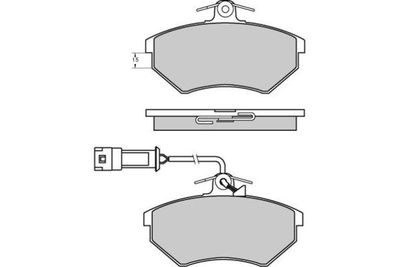 E.T.F. 12-0644 Тормозные колодки и сигнализаторы  для AUDI 90 B2 (813, 814, 853) 2.2 E quattro