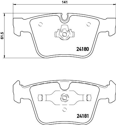 Комплект тормозных колодок, дисковый тормоз 8DB 355 013-641