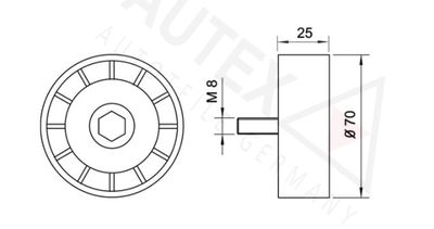 ROLA INTINZATOR CUREA TRANSMISIE AUTEX 641369 1