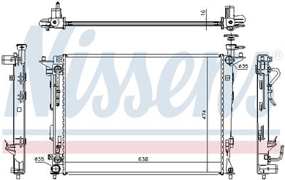 RADIATOR RACIRE MOTOR NISSENS 67466 5