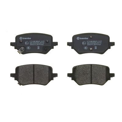 Sada brzdových destiček, kotoučová brzda BREMBO P 75 006