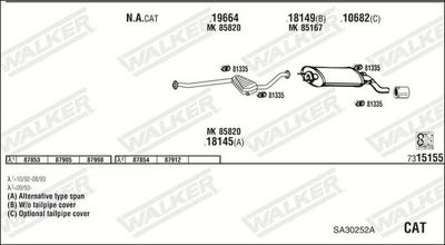 Изпускателна система WALKER SA30252A