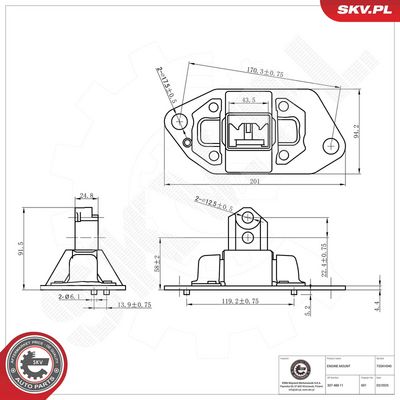 SUPORT MOTOR ESEN SKV 75SKV040 3