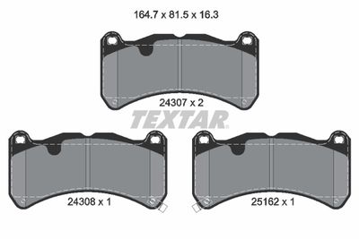 Комплект тормозных колодок, дисковый тормоз TEXTAR 2430701 для LEXUS IS