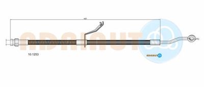 ADRIAUTO 10.1253 Тормозной шланг  для HYUNDAI i20 I (PB, PBT) 1.4 CRDi