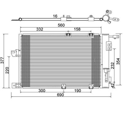 PowerMax 7110204 Радиатор кондиционера  для CHEVROLET ASTRA (Шевроле Астра)