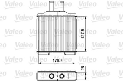 VALEO 811541 Радиатор печки  для CHEVROLET NUBIRA (Шевроле Нубира)