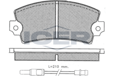 Комплект тормозных колодок, дисковый тормоз ICER 180116 для PEUGEOT 104