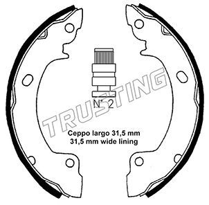 Комплект тормозных колодок TRUSTING 046.200 для HYUNDAI S COUPE