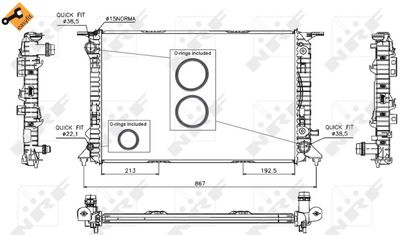 RADIATOR RACIRE MOTOR NRF 53719 3