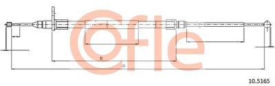 Тросик, cтояночный тормоз COFLE 92.10.5165 для LAND ROVER RANGE ROVER