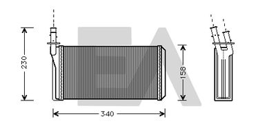 EACLIMA 45C40003 Радиатор печки  для ALFA ROMEO 166 (Альфа-ромео 166)