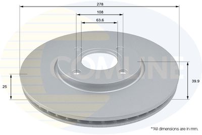 COMLINE ADC1280V Тормозные диски для FORD ECOSPORT