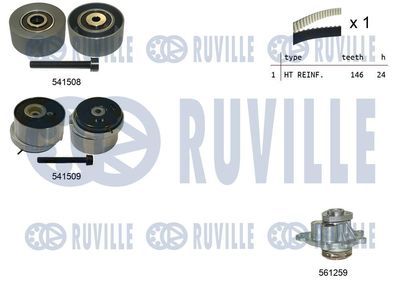 Водяной насос + комплект зубчатого ремня RUVILLE 5503201 для OPEL INSIGNIA