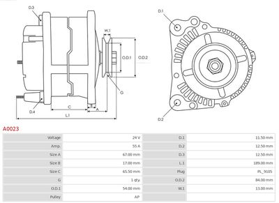 Alternator A0023