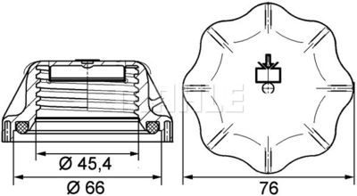 Låslock, kylvätskebehållare MAHLE CRB 20 000P