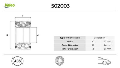 RADLAGER VALEO 502003