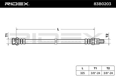 спирачен маркуч RIDEX 83B0203
