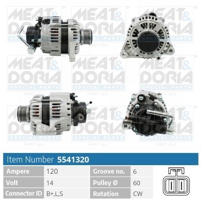 MEAT & DORIA 5541320 Генератор  для KIA CERATO (Киа Керато)