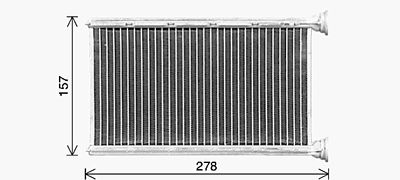 AVA QUALITY COOLING Kachelradiateur, interieurverwarming (BW6615)