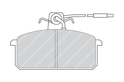 Комплект тормозных колодок, дисковый тормоз FERODO FDB364 для SEAT MALAGA