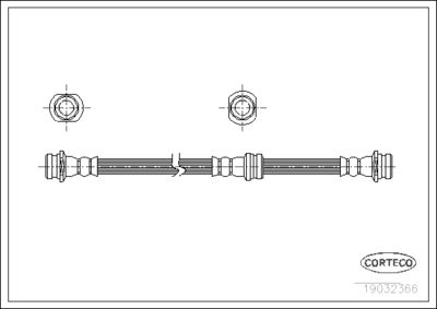 Тормозной шланг CORTECO 19032366 для SUZUKI SWIFT