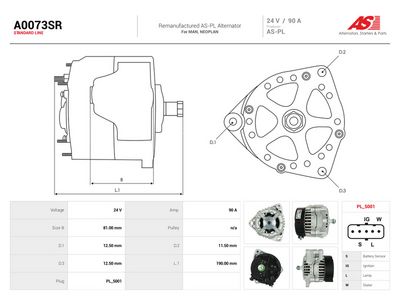 generátor AS-PL A0073SR