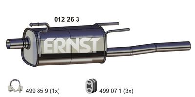 Глушитель выхлопных газов конечный ERNST 012263 для OPEL COMBO