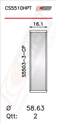 лагер (втулка) на разпределителния вал KING CS5510HPT