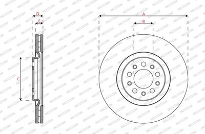 BREMSSCHEIBE FERODO DDF3040C1 2