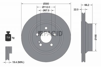 Tarcza hamulcowa PAGID 54155NHC