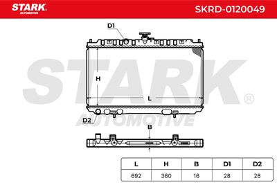 радиатор, охлаждане на двигателя STARK SKRD-0120049