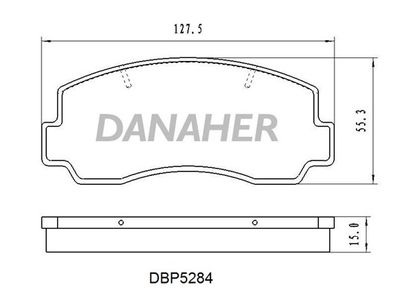 Комплект тормозных колодок, дисковый тормоз DANAHER DBP5284 для MITSUBISHI SAPPORO