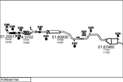 SISTEM DE ESAPAMENT MTS FORD56779A015482