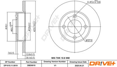 BREMSSCHEIBE DR!VE+ DP1010110019 2