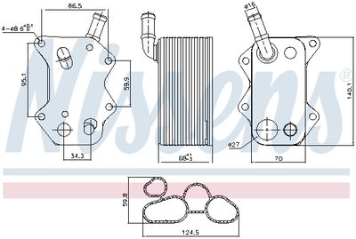 RADIATOR ULEI ULEI MOTOR NISSENS 90660 4