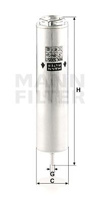Топливный фильтр MANN-FILTER WK 5005/1 z для BMW 2