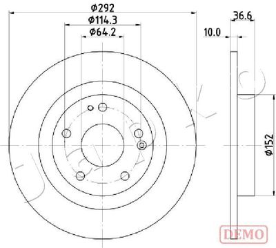 JAPKO 61427C Тормозные диски  для HONDA CIVIC (Хонда Цивик)