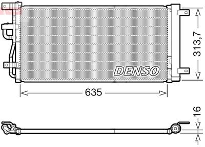 Конденсатор, кондиционер DENSO DCN15007 для OPEL ANTARA
