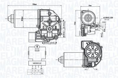 Motor stěračů MAGNETI MARELLI 064372600010