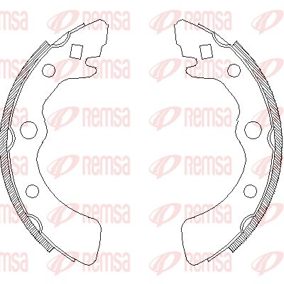 REMSA 4323.00 Ремкомплект барабанных колодок  для HONDA N600 (Хонда Н600)